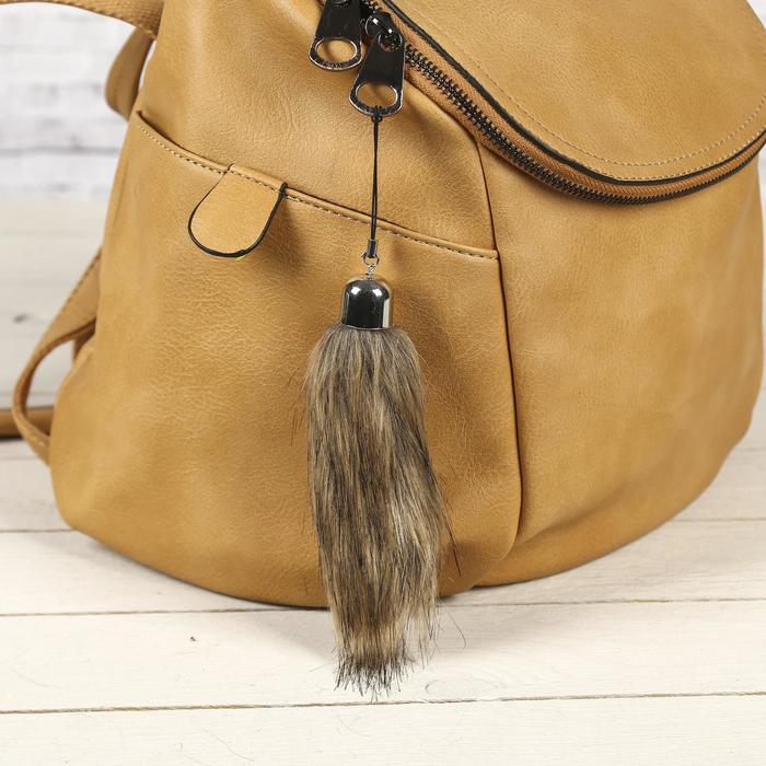 Пушистик на кольце "Хвост цветной", цвета МИКС