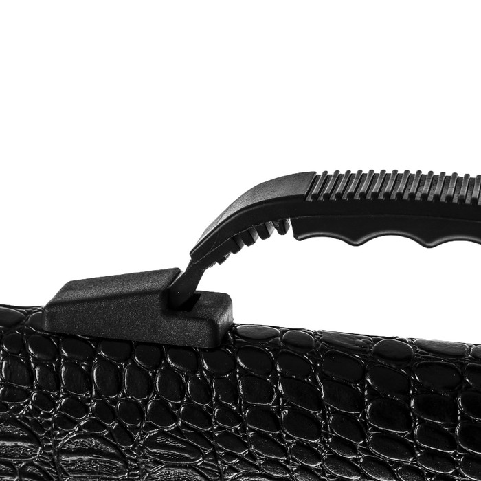 Папка деловая А4, искусственная кожа, 370 х 275 х 50 мм, "Крокодил", с ручкой