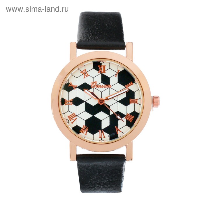 

Часы наручные женские "Omsan-3" d=3.3 см, черные