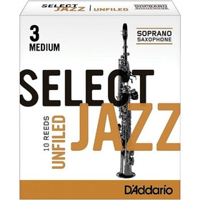 

Трости Rico RRS10SSX3M Select Jazz Unfiled для саксофона сопрано, размер 3 (Medium), 10шт