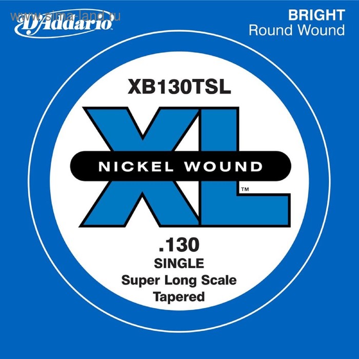 фото Отдельная струна для бас-гитары d'addario xb130tsl nickel wound tapered .130, super long scale 457 d`addario