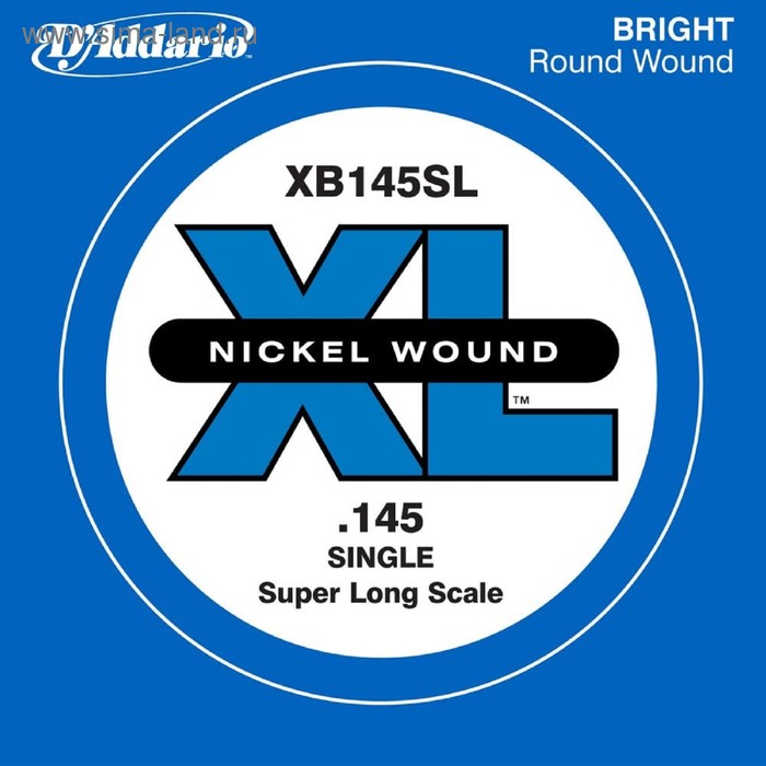 фото Отдельная струна для бас-гитары d'addario xb145sl nickel wound .145, s.long scale d`addario