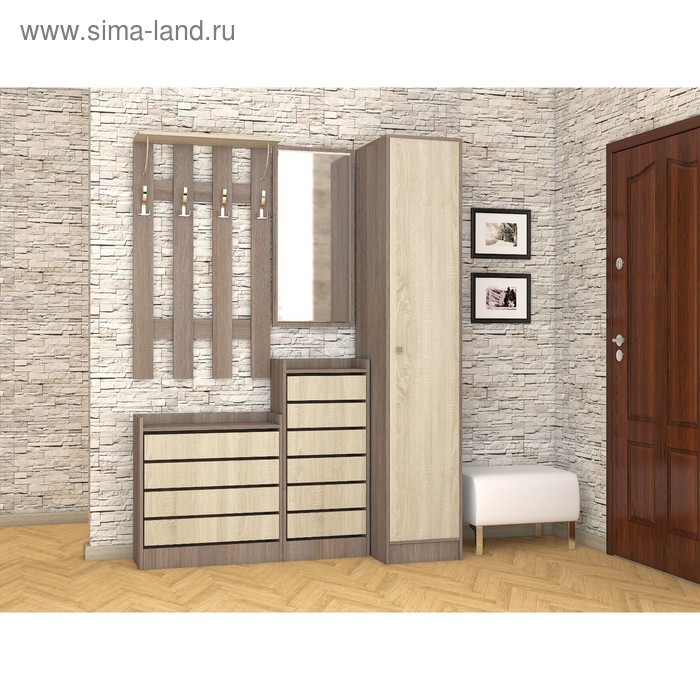 

Пенал Ямайка, 400x500x2100, Ясень шимо темный/Дуб сонома