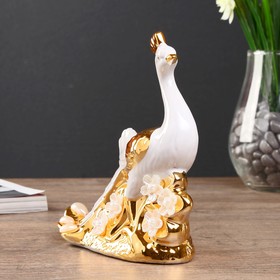 

Сувенир керамика "Павлин с золотым хвостом" 15,5х14х6,5 см