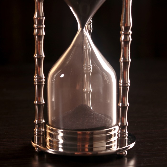 Песочные часы "Маеджа" латунь, алюминий (5 мин) 8х8х17 см