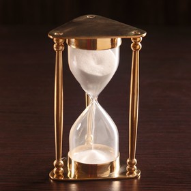 Песочные часы "Меланта" латунь, стекло (5 мин) 8х8,5х14,5 см