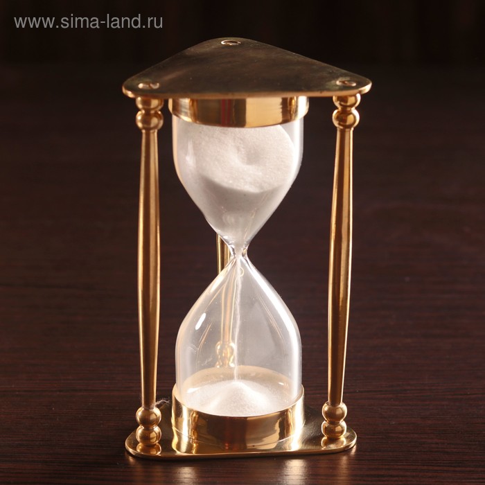 

Песочные часы "Меланта" латунь, стекло (5 мин) 8х8,5х14,5 см