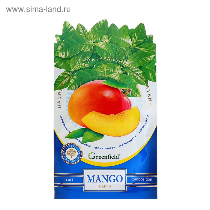 Ароматизатор-освежитель воздуха, Greenfield «Mango» ароматизатор освежитель воздуха areon смайлик