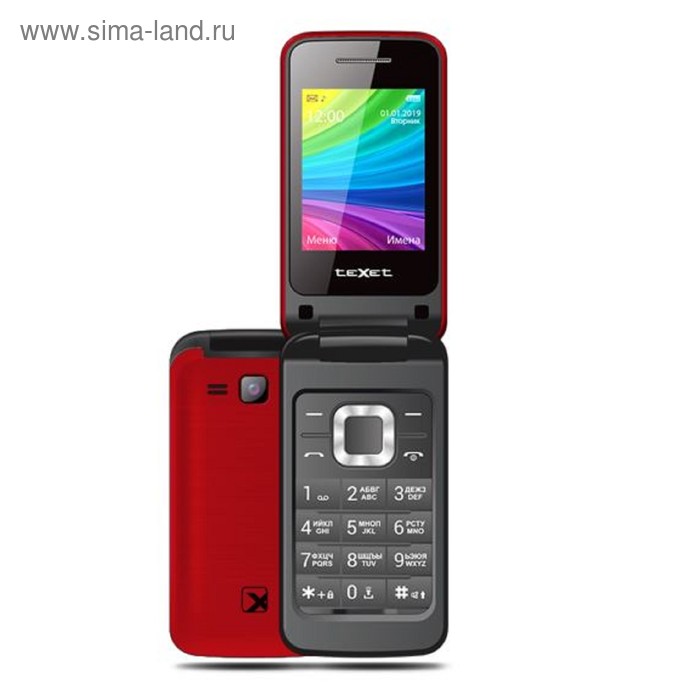Сотовый телефон Texet TM-204, красный