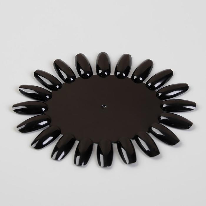 Палитра для лаков «Овал», 20 ногтей, цвет чёрный