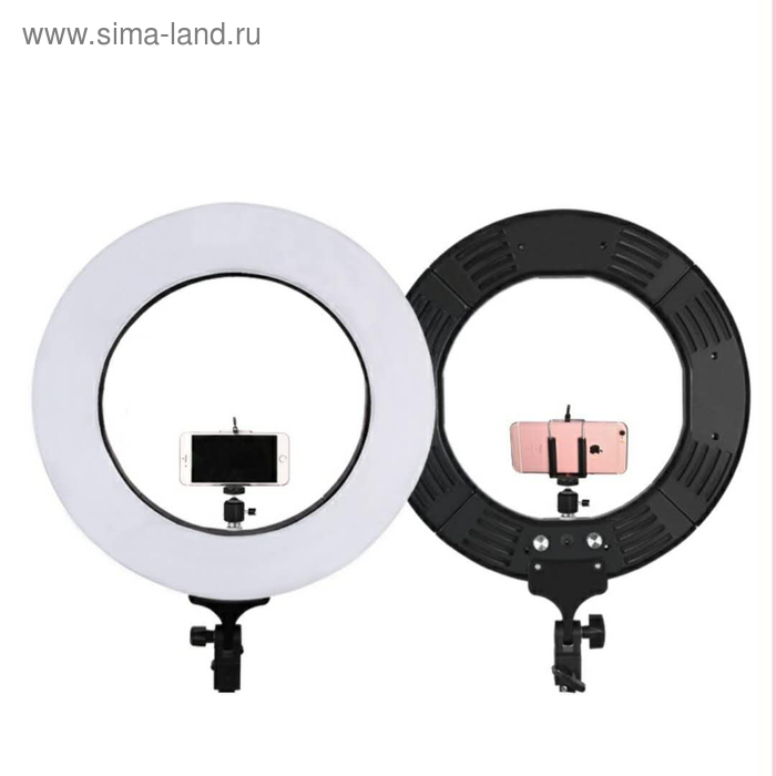 Кольцевая лампа OKIRA LED RING 336 CY, 28 Вт, d=35 см, + штатив, + штатив, чёрная