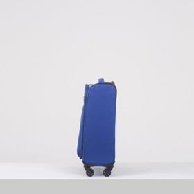 

Чемодан малый 20", отдел на молнии, наружный карман, 4 колеса, цвет синий