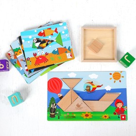 Игрушка развивающая "Тангарам" 4,2×31,5×19,5 см, 15 карточек от Сима-ленд