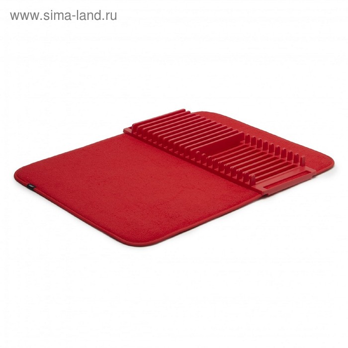 Коврик для сушки посуды Udry, 46×61×3, красный