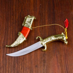 Сув. изделие нож, ножны серебро с красным, клинок 22 см Ош