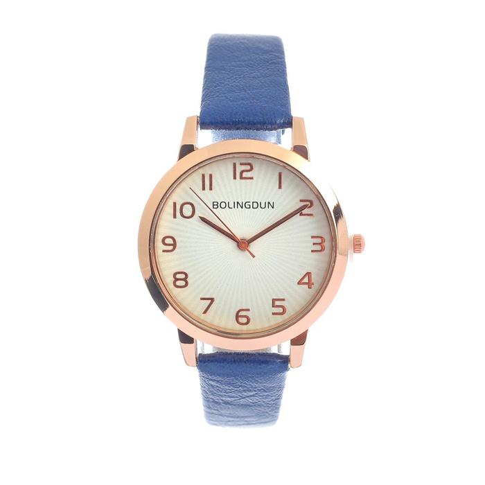 Часы наручные женские "Бернини", d-3.6 см, индиго