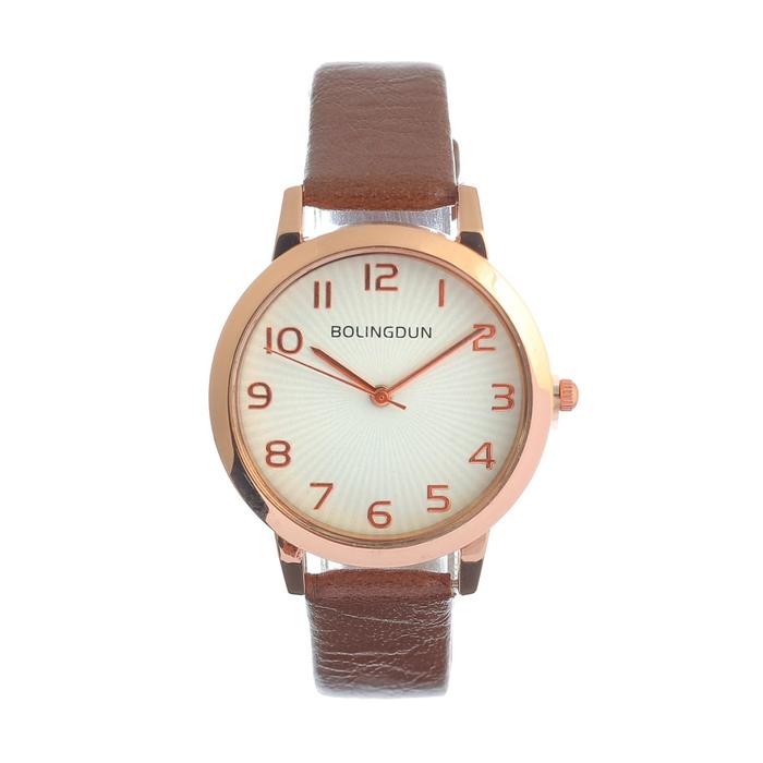 Часы наручные женские "Бернини", d=3.6 см, коричневый