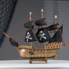 Корабль «Уида», 33х8х29 см, пиратский, черные паруса Ош