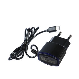 

Сетевое зарядное устройство Krutoff, micro USB, 1,1 A, черное