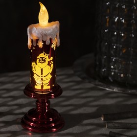 Светодиодная фигура «Свеча с Дедом Морозом» 7 × 20 × 7 см, пластик, батарейки АААх2 (не в комплекте), свечение тёплое белое Ош