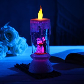 Светодиодная фигура «Свеча с женихом и невестой», 10 × 26 × 10 см, батарейки ААх3 (не в комплекте), свечение мульти (RGB) Ош