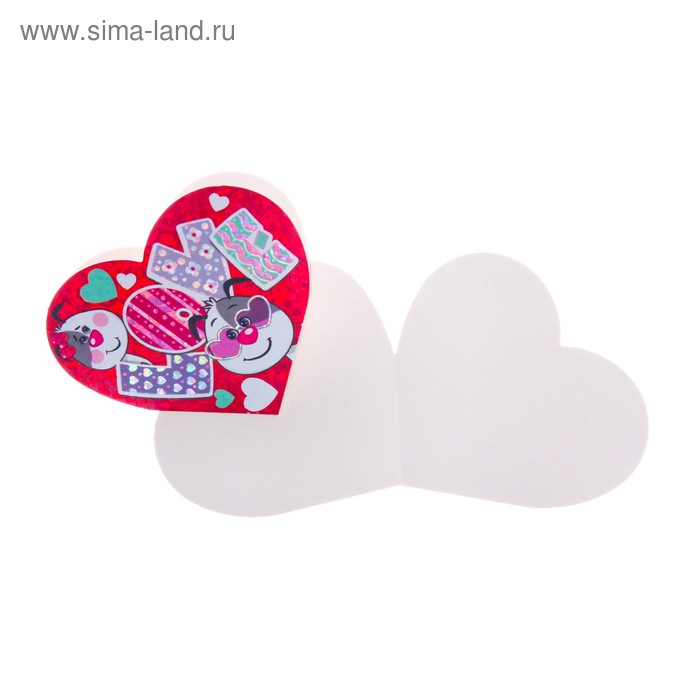 

Открытка-шильдик "Love" фольга, металлизация, собаки