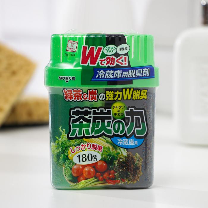 Поглотитель неприятных запахов для холодильника Kokubo «Сила угля и зеленого чая», 180 г