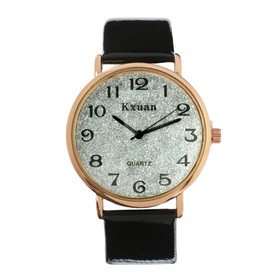 Часы наручные женские "KX -  гламур" d=3.5 см, черные