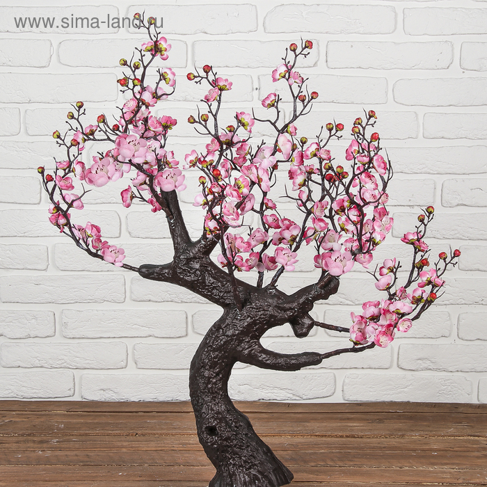 Дерево искусственное Сакура в цвету 85 см, розовый вышивка бисером сакура в цвету 27x33 см