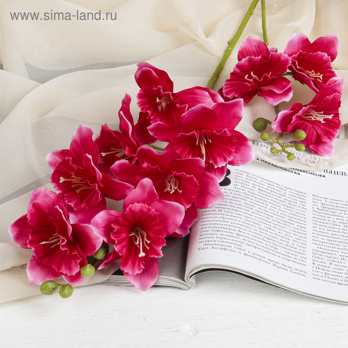 

Цветы искусственные "Дельфиниум волнистый" 7,5х82 см, малиновый