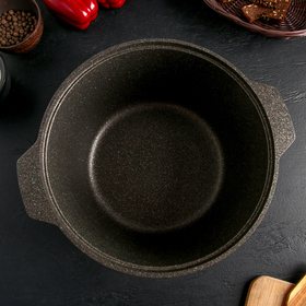 

Кастрюля-жаровня Granit ultra, 5 л, стеклянная крышка, антипригарное покрытие, цвет коричневый