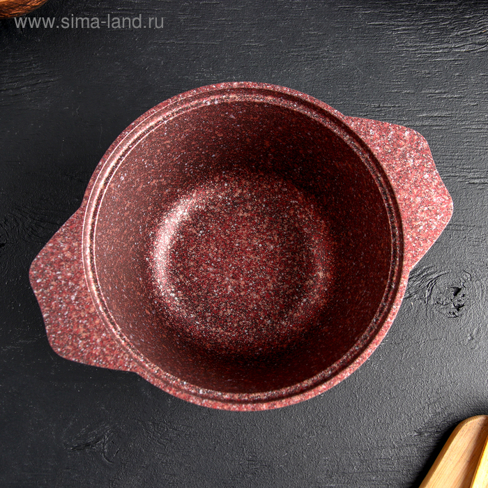 

Кастрюля Granit ultra, 1 л, стеклянная крышка, антипригарное покрытие, цвет красный, ручка МИКС