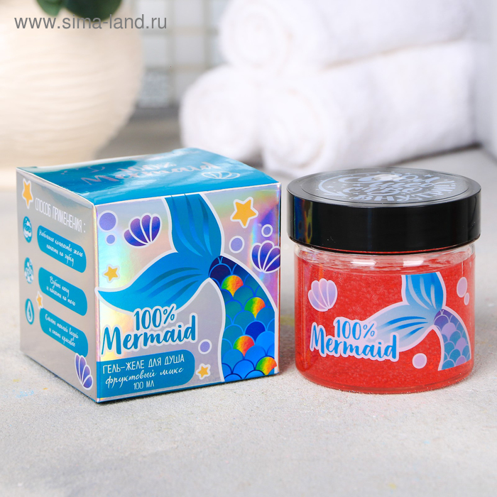 

Гель-желе для душа "100% Mermaid", с ароматом фруктового микса