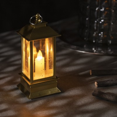 Фигура световая "Фонарик со свечкой", 12х5х5см, от батареек (в компл.), Т-БЕЛЫЙ