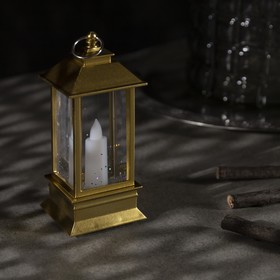 

Светодиодная фигура «Фонарь со свечкой» 5 × 12 × 5 см, пластик, батарейки AG13х3, свечение тёплое белое