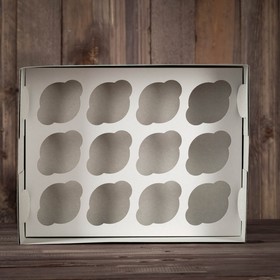 

Коробка на 12 капкейков "Мишки", 32,5 х 25,5 х 10 см