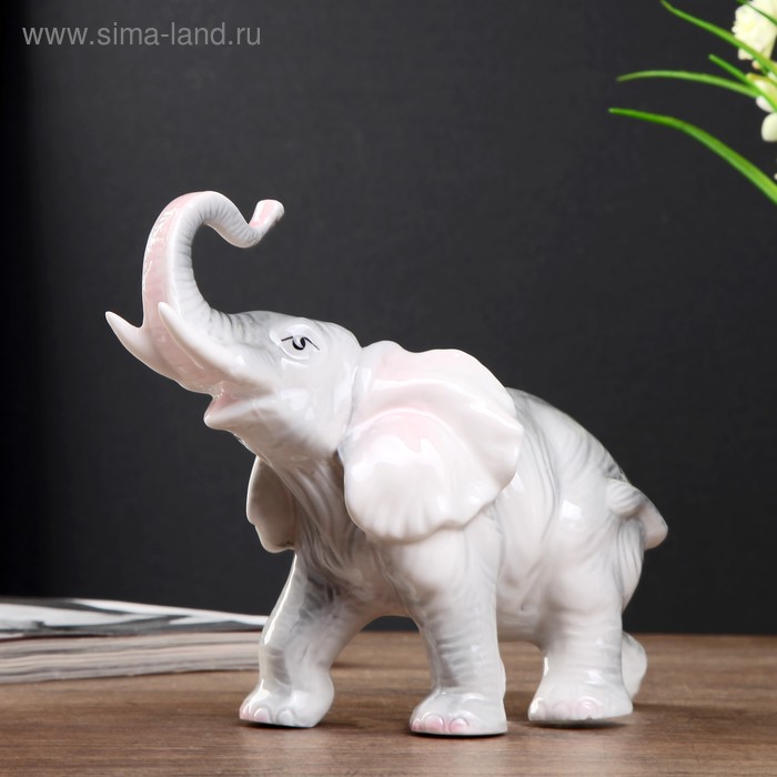 Сувенир керамика Серый слон 17х22х8,5 см сувенир керамика серый слон хобот закручен 10 5 см