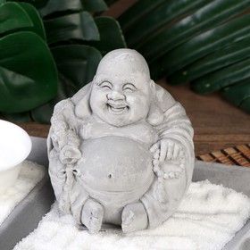 

Сад Дзен "Хотей в саду" серый, песок+камни+аромапалочка 8,5х22х16 см