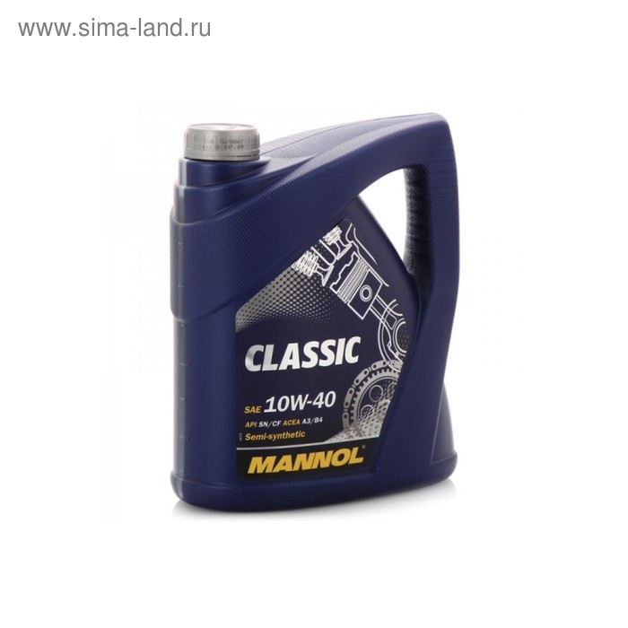 цена Масло моторное MANNOL 10w40 п/с Classic, 4 л