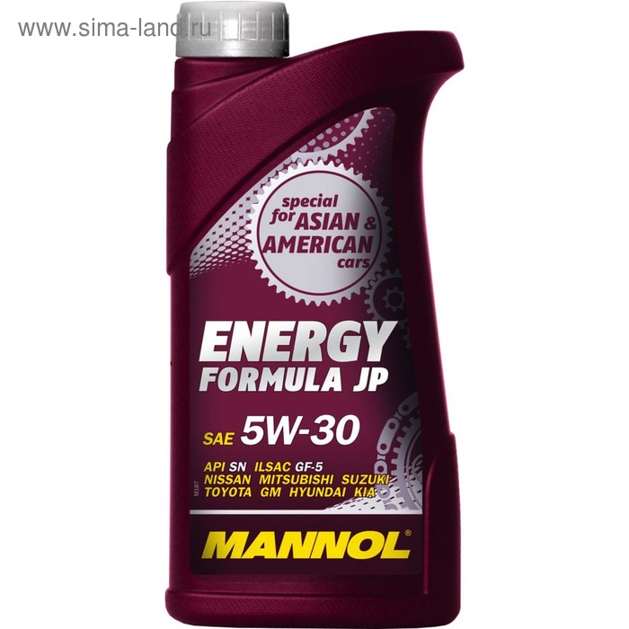 масло моторное mannol 5w30 син ford volvo 7707 1 л Масло моторное MANNOL 5w30 син. Energy Formula JP, 1 л