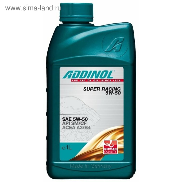 фото Масло моторное, addinol super racing 5w-50, 1 л