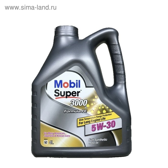 фото Моторное масло mobil, 5w-30, "super 3000 x1 formula", 4 л