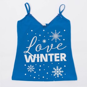 

Набор жен. (майка, шорты) KAFTAN "Love winter", р-р XS (42), синий