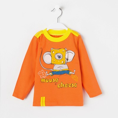 Лонгслив, цвет оранжевый, рост 92 см (52)