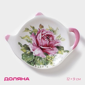 Подставка под чайный пакетик Доляна «Роза», 12×8,4 см