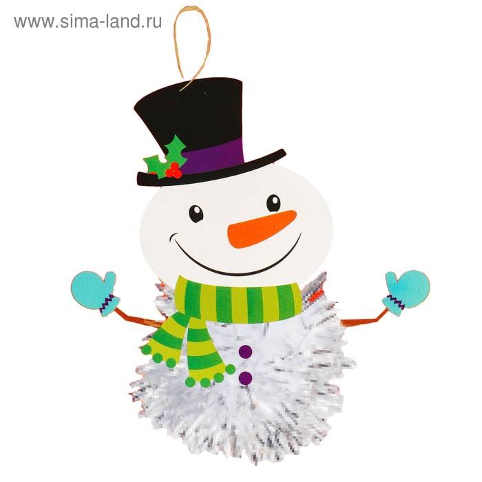 фото Набор для творчества - создай ёлочное украшение «снеговик - шарик» школа талантов