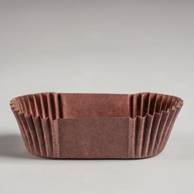 Форма для выпечки коричневая, форма овал, 3 х 6,5 х 2,25 см Ош