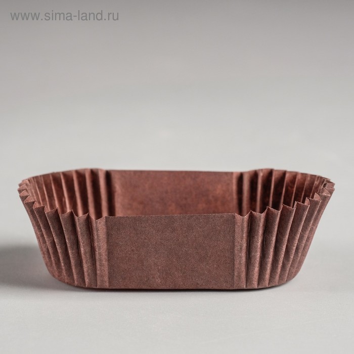 Форма для выпечки коричневая, форма овал, 3 х 6,5 х 2,25 см