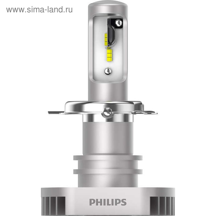 фото Лампа светодиодная philips 12 в, h4, 15/15 вт, 6200k, ultinon led, набор 2 шт