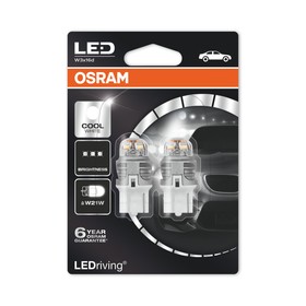 

Лампа светодиодная OSRAM 12 В, W21W, 3,0 Вт, 6000K, Cool White LEDriving premium, набор 2 шт 43099